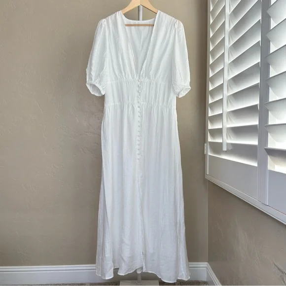 Commense White Button-Down Maxi Dress - Picture 2 of 9